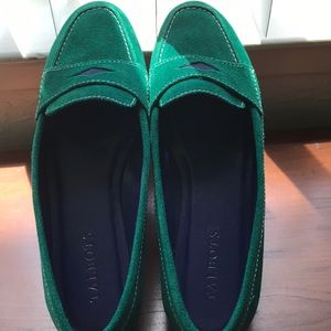 Talbots green loafers #2